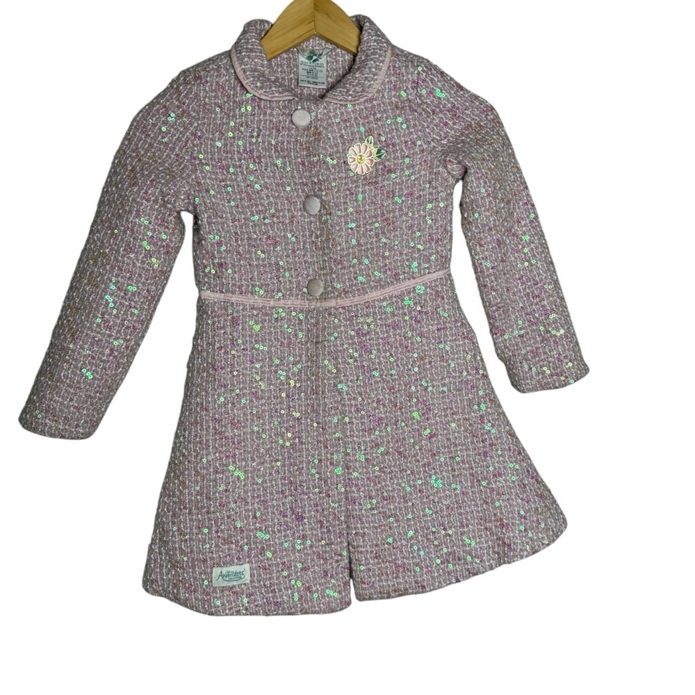 Disney Animators Collection Tween Sequin Dress Coat Size 5-6